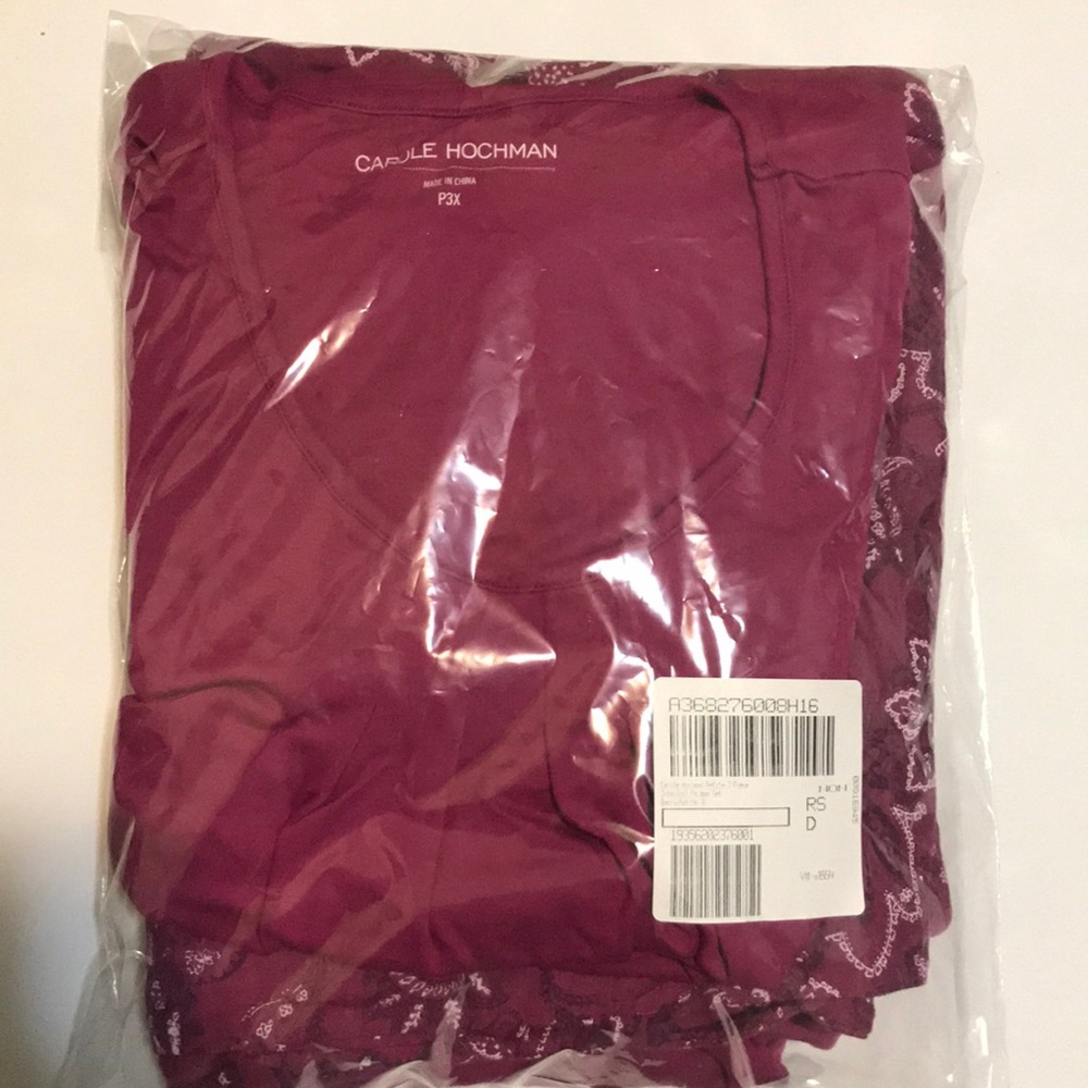 Carole Hochman Petite 3-Pc Interlock Pajama Set - Picture 4 of 6